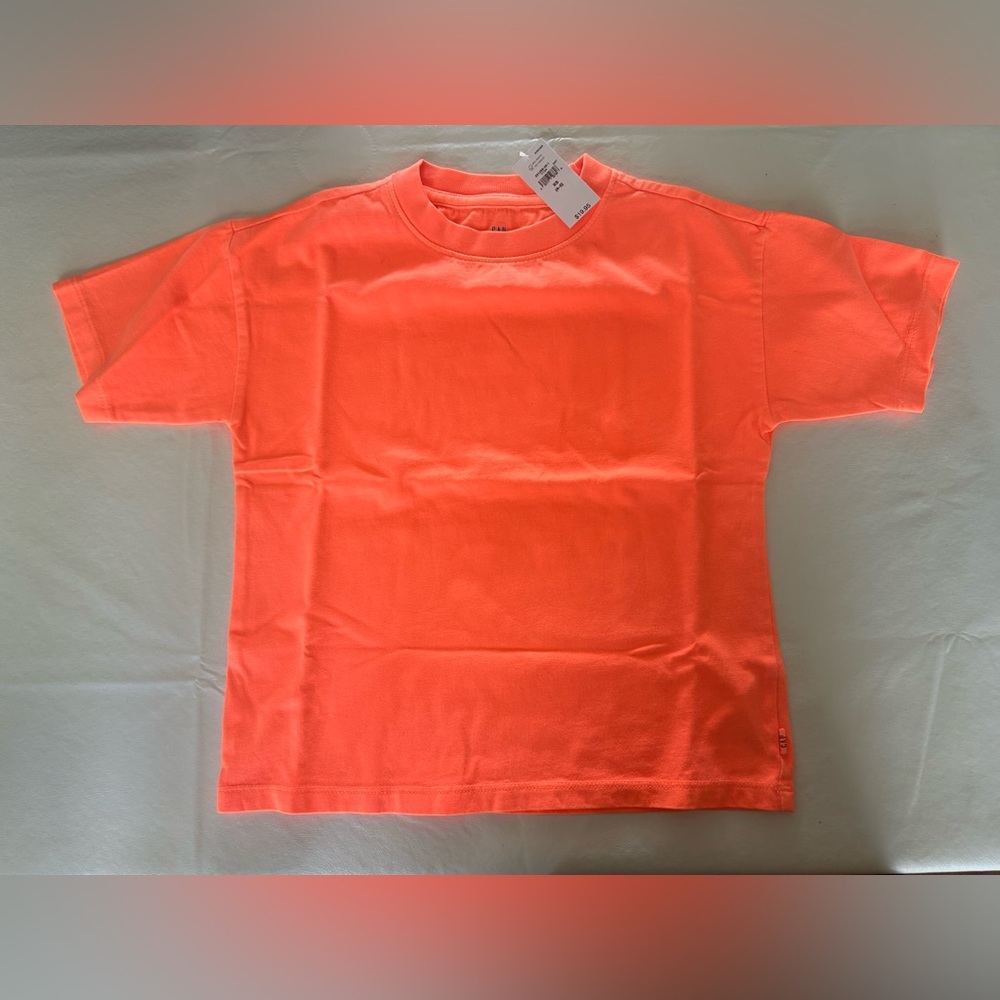 NWT - Gap Kids Neon Orange Bolt Relaxed Original T-shirt